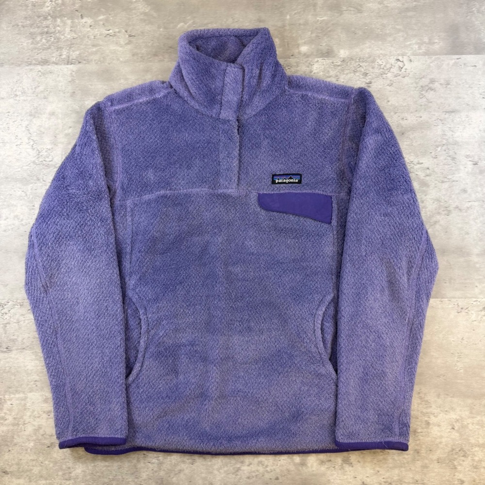 Patagonia Re-Tool Snap-T Pullover Fleece Purple Medium Womens Jacket‎ 25442